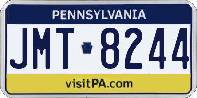PA license plate JMT8244