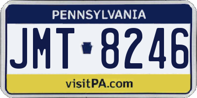 PA license plate JMT8246