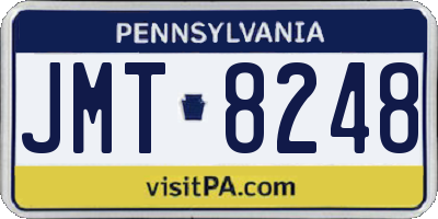 PA license plate JMT8248
