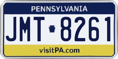 PA license plate JMT8261