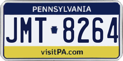 PA license plate JMT8264