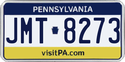 PA license plate JMT8273