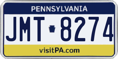 PA license plate JMT8274
