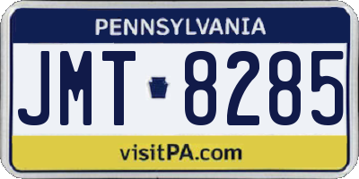 PA license plate JMT8285