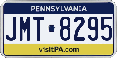 PA license plate JMT8295