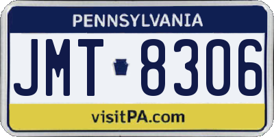 PA license plate JMT8306