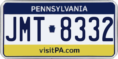 PA license plate JMT8332