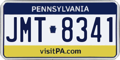 PA license plate JMT8341