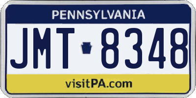 PA license plate JMT8348