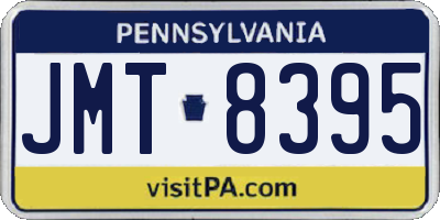 PA license plate JMT8395