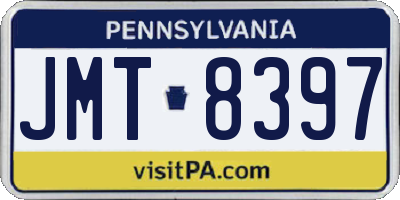 PA license plate JMT8397