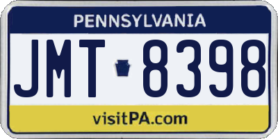 PA license plate JMT8398