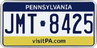 PA license plate JMT8425