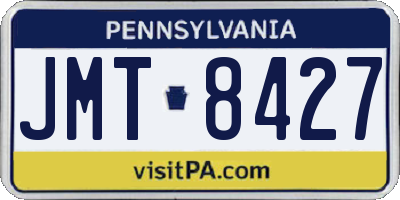 PA license plate JMT8427