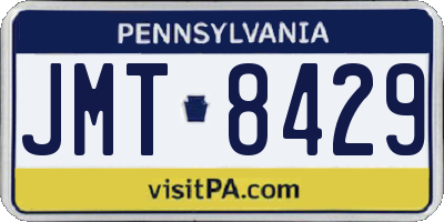 PA license plate JMT8429