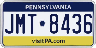 PA license plate JMT8436