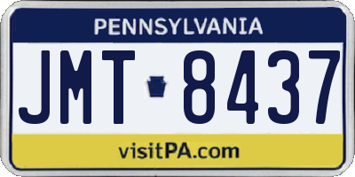 PA license plate JMT8437