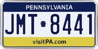 PA license plate JMT8441