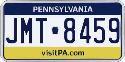PA license plate JMT8459
