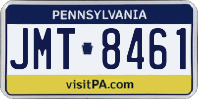 PA license plate JMT8461