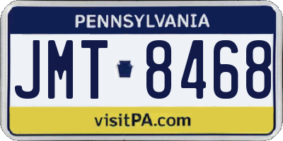 PA license plate JMT8468