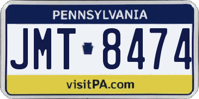PA license plate JMT8474