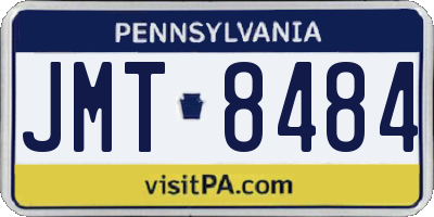 PA license plate JMT8484