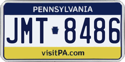 PA license plate JMT8486