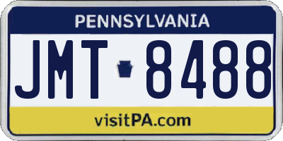 PA license plate JMT8488