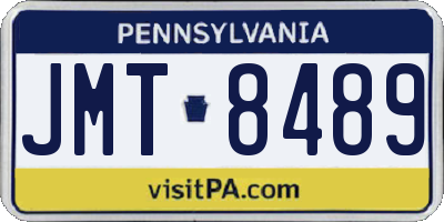 PA license plate JMT8489