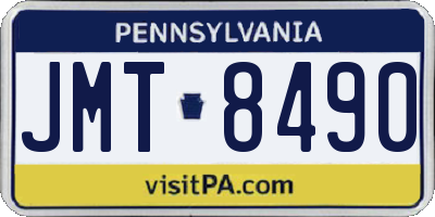 PA license plate JMT8490