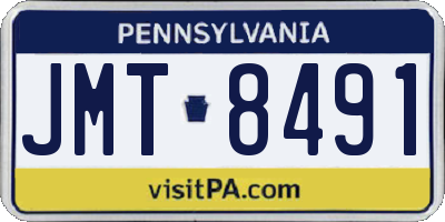 PA license plate JMT8491