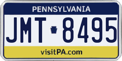 PA license plate JMT8495