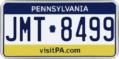 PA license plate JMT8499