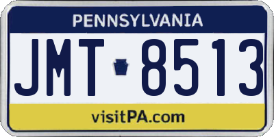 PA license plate JMT8513