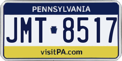 PA license plate JMT8517
