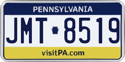 PA license plate JMT8519