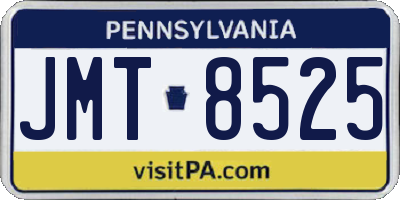 PA license plate JMT8525