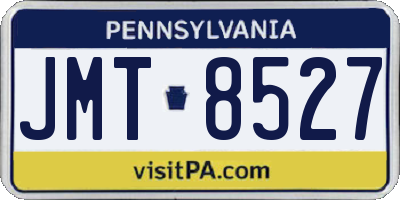PA license plate JMT8527