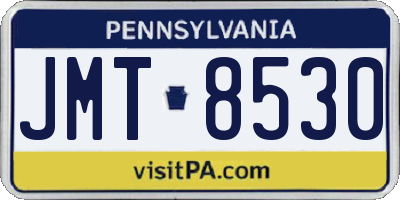 PA license plate JMT8530