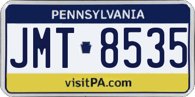 PA license plate JMT8535