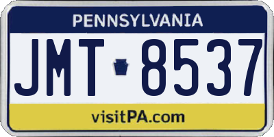 PA license plate JMT8537