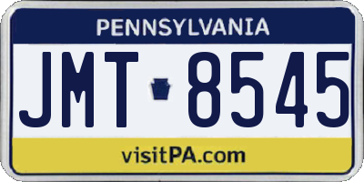PA license plate JMT8545