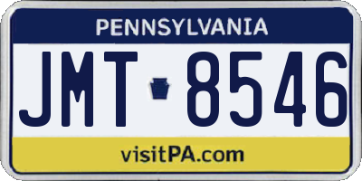 PA license plate JMT8546