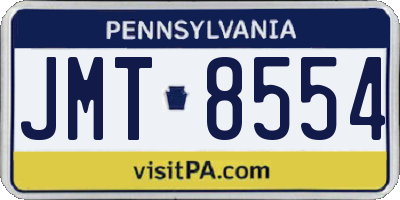 PA license plate JMT8554