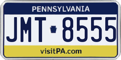 PA license plate JMT8555