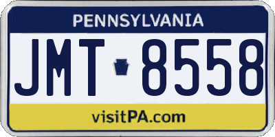 PA license plate JMT8558