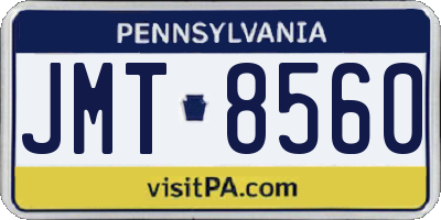 PA license plate JMT8560