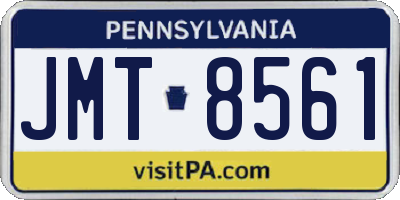 PA license plate JMT8561