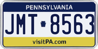 PA license plate JMT8563